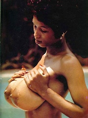 Sylvia McFarland showing her big natural breasts